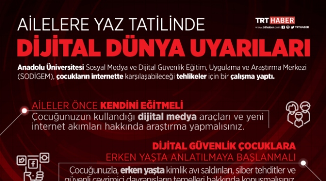 Ailelere yaz tatilinde dijital dünya uyarıları