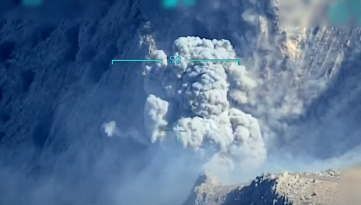 Irak’ın kuzeyinde 140 km derinde 16 mağara yerle bir edildi