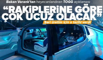 Bakan Varank’tan TOGG açıklaması! Fiyatı ne kadar olacak? Flaş yanıt: Rakiplerine göre çok ucuz olacak.