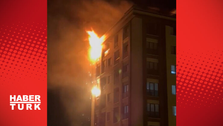 Küçükçekmece’de 14 katlı binada korkutan yangın