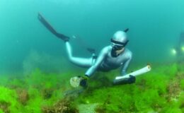 Şahika Ercümen kupayı denizden çıkardı