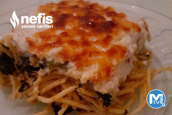 Beşamel Soslu Fırında Ispanaklı Makarna