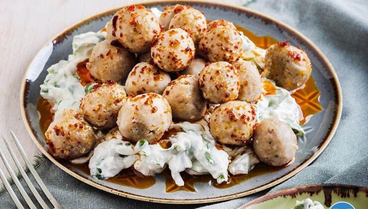 Cacıklı patlıcanlı köfte