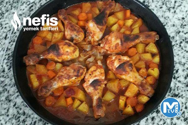 Fırında Sebzeli Tavuk