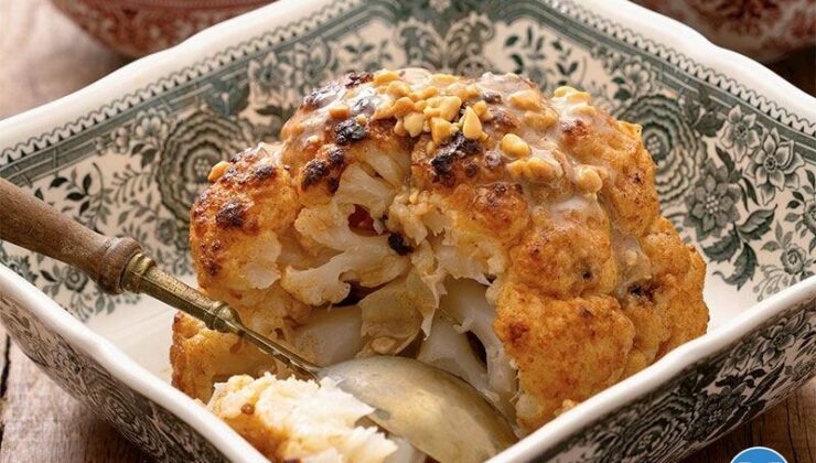 Fıstık Ezmesi Soslu Fırın Karnabahar