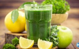 Göbek yağlarından yeşil detoks suyu ile kurtulun