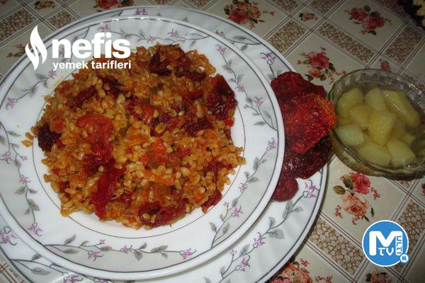 Havuçlu Kuru Domatesli İri Bulgurlu Bulgur Pilavı