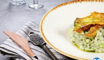 Kabak Ve Kabak Çiçekli Risotto