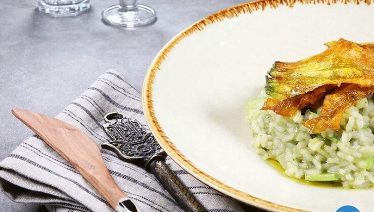 Kabak Ve Kabak Çiçekli Risotto