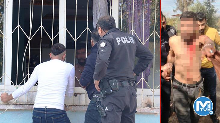 Kardeşini bıçaklayıp, kendisini eve kapattı; güçlükle ikna edildi