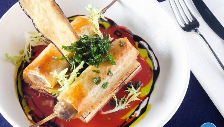 Patlıcanlı Ve Keçi Peynirli Baklava Böreği