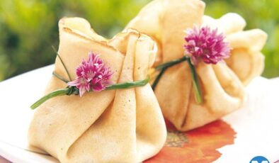 Peynir, ceviz ve ıspanaklı bohçalar