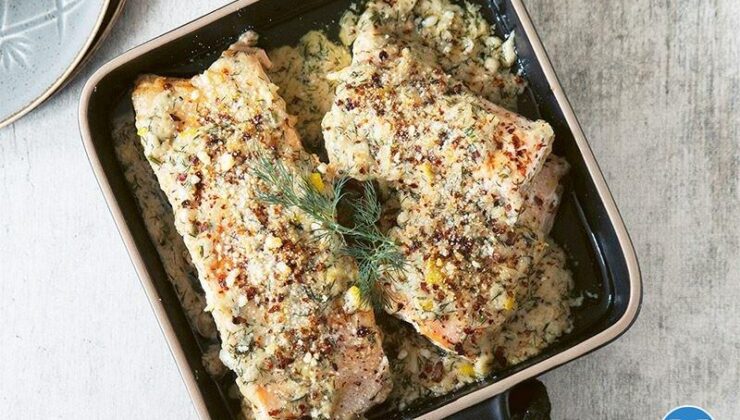 Tavada Kremalı Somon