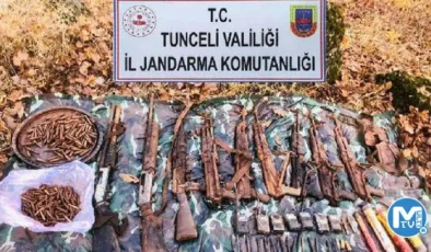 Tunceli’de, teröristlerin kullandığı sığınakta silah ve mühimmat ele geçirildi