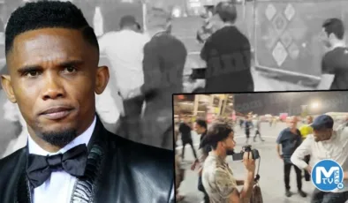 Dünya Kupası’nda skandal! Başkan Samuel Eto’o çıldırdı, taraftarın suratına diziyle vurdu
