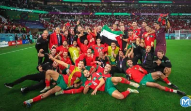 Faslı oyuncular tur kutlamasında Filistin bayrağı açtı