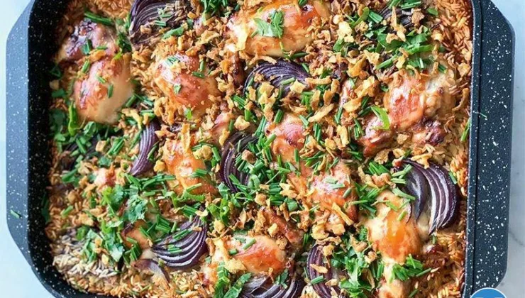 Fırında Asian Tavuklu Pilav