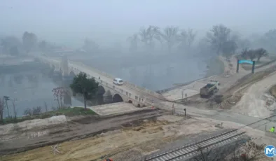 Hızlı tren çalışması nedeniyle kapatılan Tunca Köprüsü trafiğe açıldı