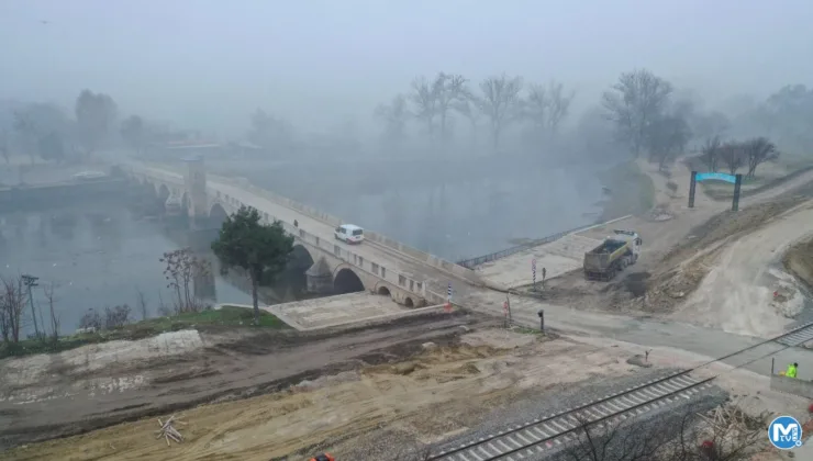 Hızlı tren çalışması nedeniyle kapatılan Tunca Köprüsü trafiğe açıldı