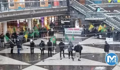 İsveç’te PKK yandaşlarından izinsiz gösteri