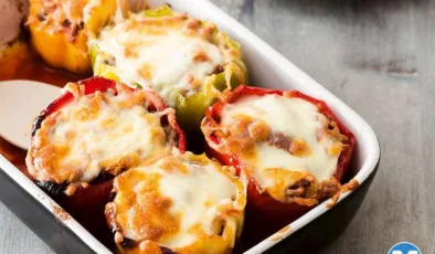 Ricotta Peynirli Renkli Biber Dolması