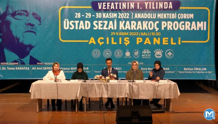 Sezai Karakoç Çorum’da anıldı