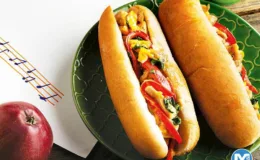 Tavuklu sebzeli mini ekmek sandviç