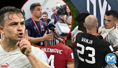 Xherdan Shaqiri ve Sırplar arasında etnik kriz sürüyor! Gazeteci ile tartıştı
