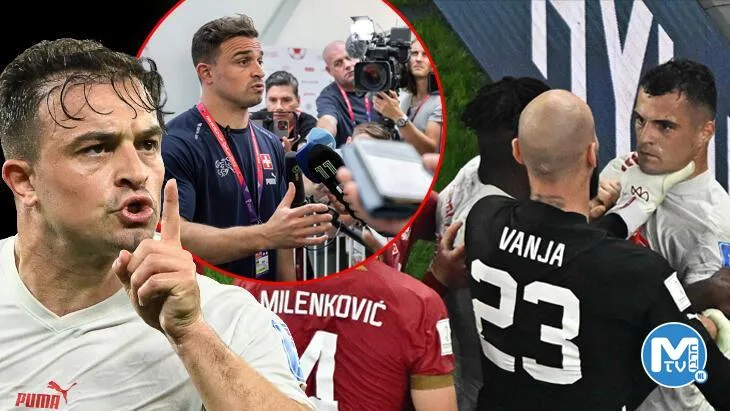 Xherdan Shaqiri ve Sırplar arasında etnik kriz sürüyor! Gazeteci ile tartıştı