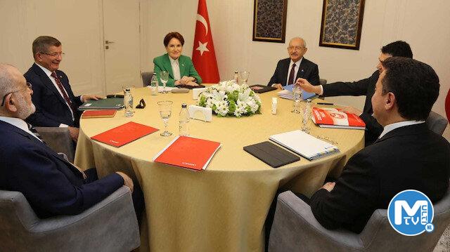 Altılı masadan 9 saatlik toplantı sonrası ilk açıklama: Aday tespitine başlıyoruz