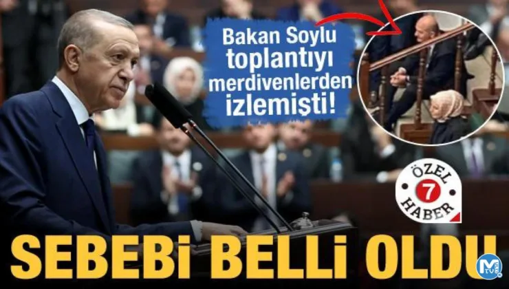 Bakan Soylu’nun AK Parti toplantısını neden merdivenlerden izlediği belli oldu