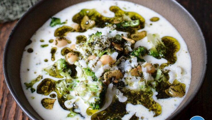 Brokoli Ve Pirinçli Yoğurt Çorbası