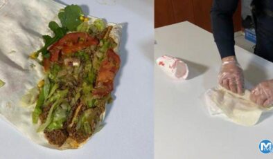 Çiğ köfte dürüm içinde uyuşturucu… Polisin dikkati yakalattı!