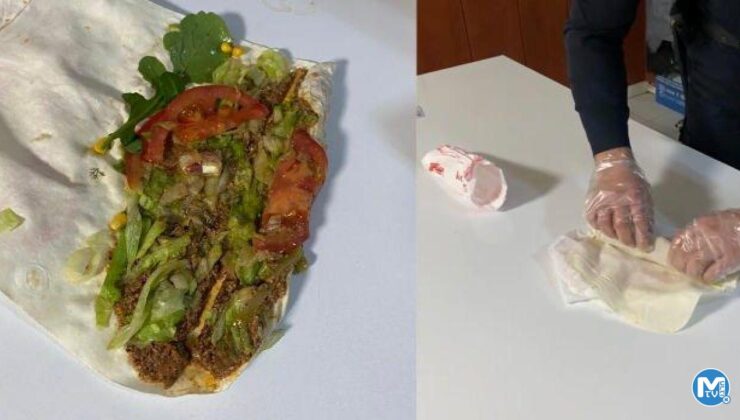 Çiğ köfte dürüm içinde uyuşturucu… Polisin dikkati yakalattı!