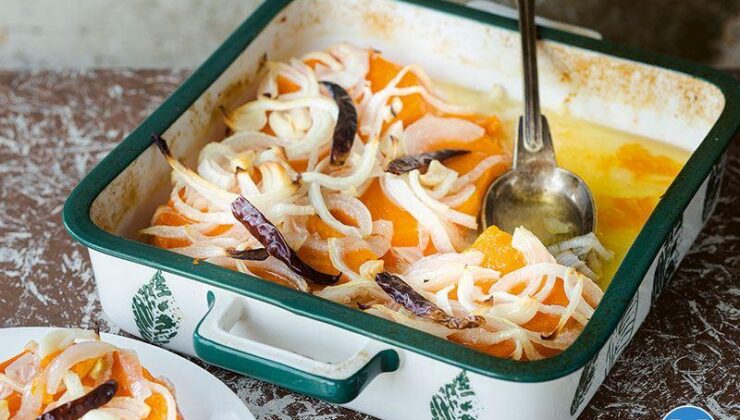 Fırında Zeytinyağlı Bal Kabağı