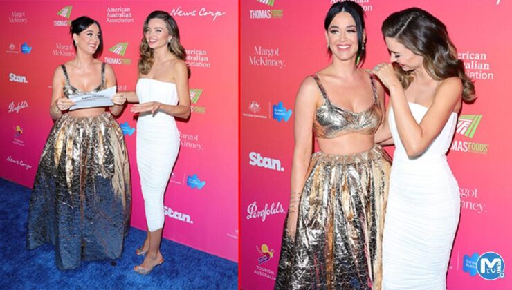 İkisi de aynı adamı sevdi… Miranda Kerr ve Katy Perry’den kırmızı halıda düşman çatlatan pozlar