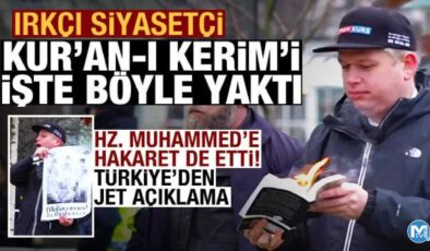Irkçı Rasmus Paludan, Kur’an-ı Kerim’i yaktı: Türkiye’den jet açıklama