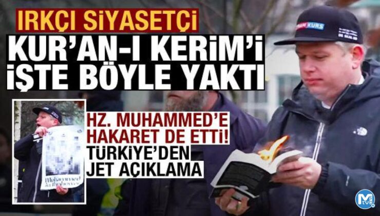 Irkçı Rasmus Paludan, Kur’an-ı Kerim’i yaktı: Türkiye’den jet açıklama