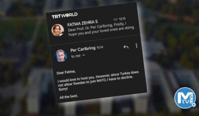 İsveçli profesörden tepki çeken cevap: Türkiye’yi suçlayarak Türk öğrencinin başvurusunu reddetti