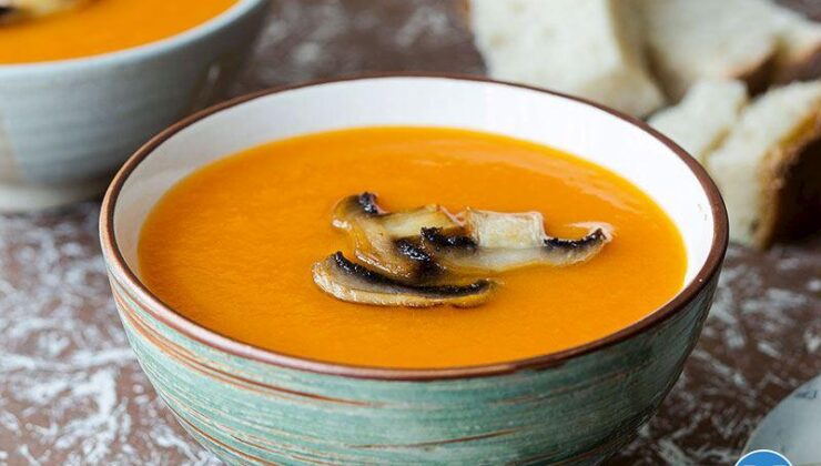 Mantarlı Bal Kabağı Çorbası