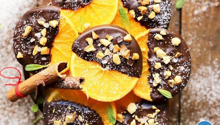 Vanilyalı Ve Çikolatalı Portakal Dilimleri