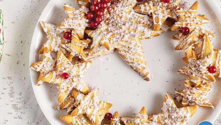 Yıldız Kurabiye Çelenk