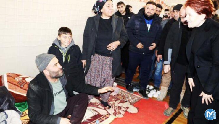 Akşener deprem bölgesinde incelemelerde bulundu