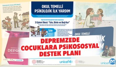 Depremzede çocuklara psikososyal destek planı
