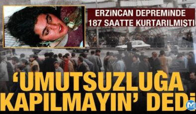 Erzincan depreminde 187 saat sonra kurtarılmıştı: Beni hatırlayıp, umutlu olsunlar!