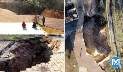 Gaziantep’te depremin etkisi ile 3 dev çukur oluştu