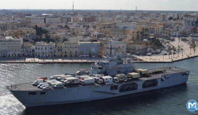 İtalya’dan Türkiye’ye yardım taşıyan askeri gemi yola çıktı