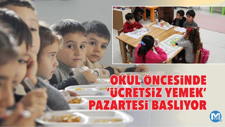 Okul öncesinde ‘ücretsiz yemek’ pazartesi başlıyor