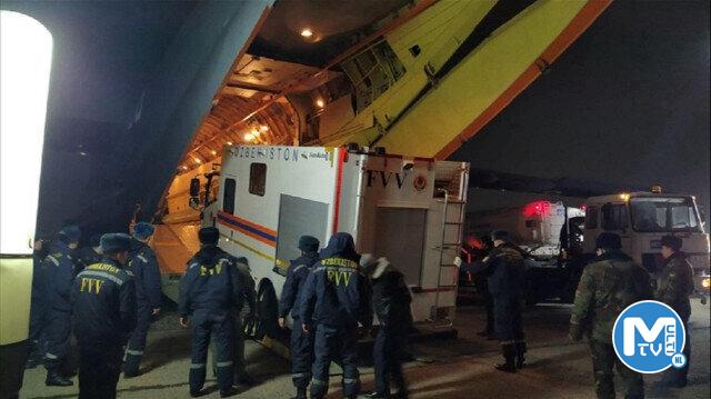 Özbekistan depremzedelere 170 ton insani yardım gönderdi