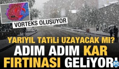 Vorteks ve kar fırtınası geliyor! İstanbul ve onlarca il…Okul tatili uzayacak mı?